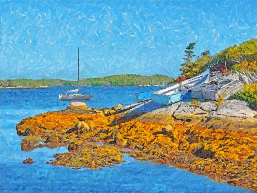 A Sailboat Near Halifax Nova Scotia Digital Art by Digital Photographic Arts