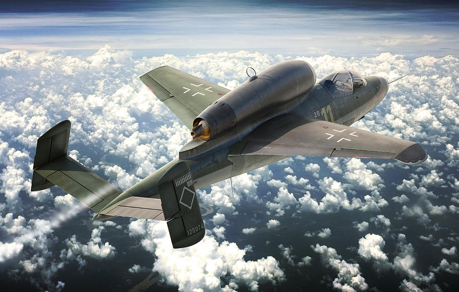Heinkel Digital Art - A Salamander Over the Clouds by Gino Marcomini Heinkel Digital Art - A Salamander Over the Clouds by Gino Marcomini