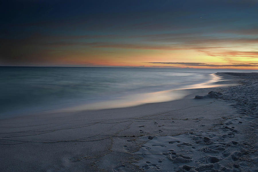 A Sandy Shoreline at Sunset Photograph by Renee Hardison