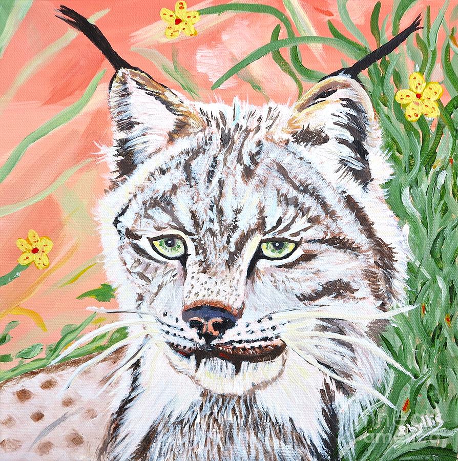 Mug Painting - A Sassy Lynx by Phyllis Kaltenbach