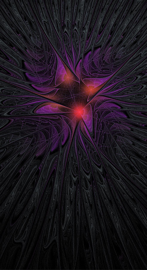 A Scarlet Flower  Digital Art by Marina Usmanskaya