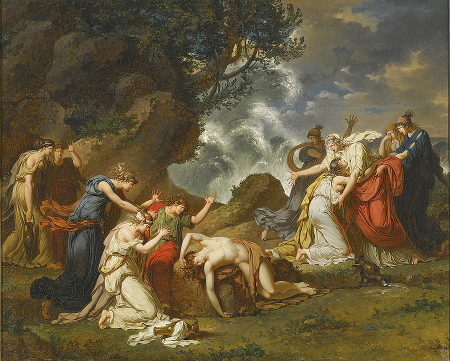 A Scene from Classical Mythology possibly Ceryx and Alcyone Painting by Charles Meynier