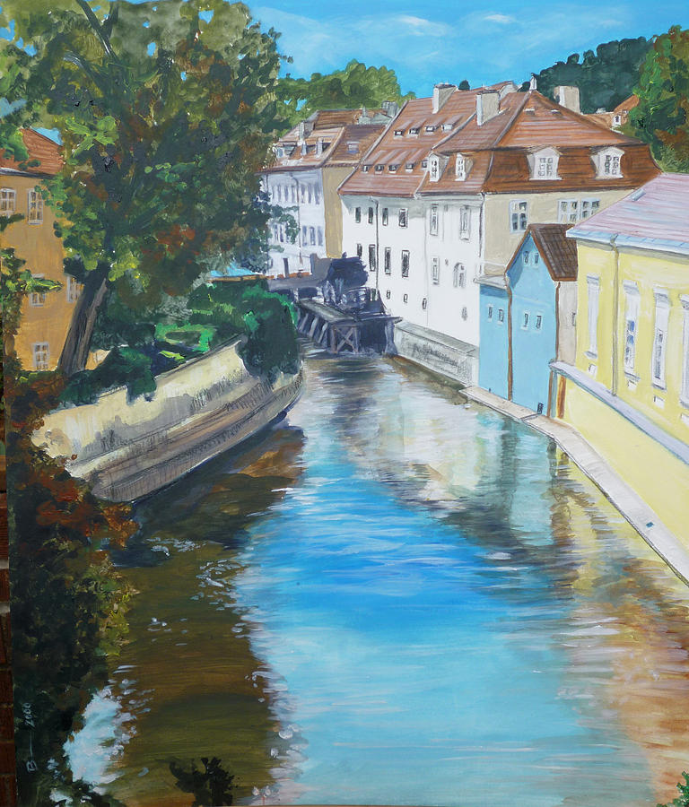 City Painting - A Scene in Prague 2 by Bryan Bustard