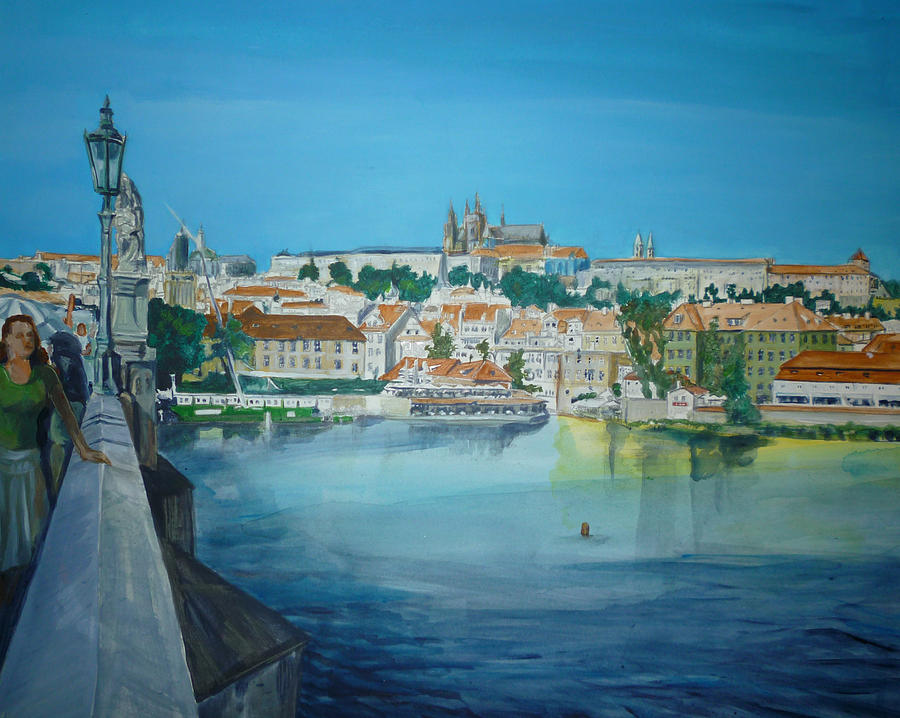 A Scene in Prague 3 Painting by Bryan Bustard