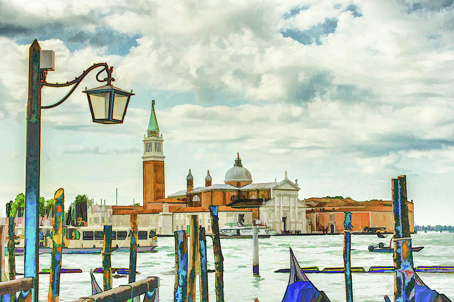 A Scene in Venice Digital Art by Lisa Lemmons-Powers