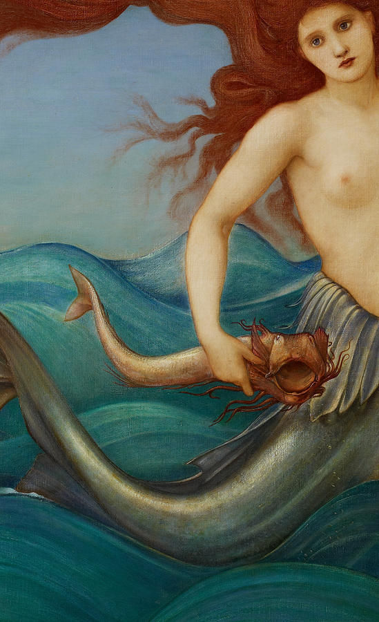 Mermaid Painting - A Sea Nymph by Edward Burne-Jones