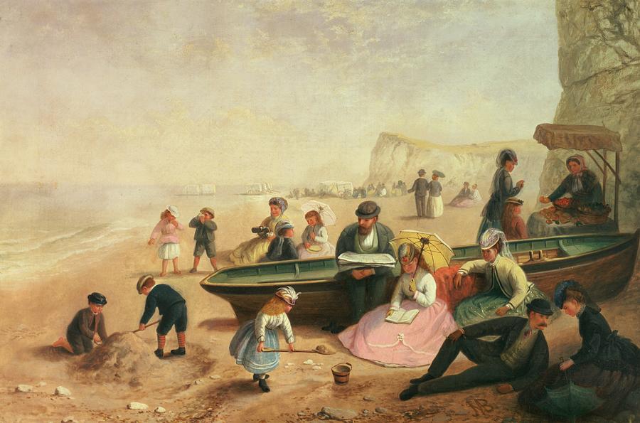 Summer Painting - A Seaside Scene  by Jane Maria Bowkett