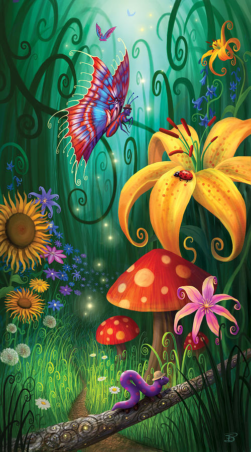 Flower Painting - A Secret Place by Philip Straub