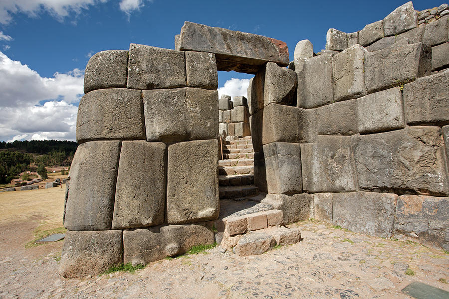 A section of the wall of Saksaywaman Photograph by Aivar Mikko