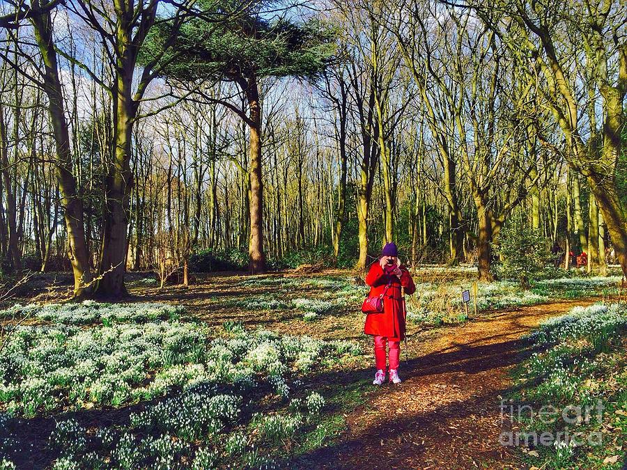 A Selfie in Snowdrop Wood Photograph by Joan-Violet Stretch