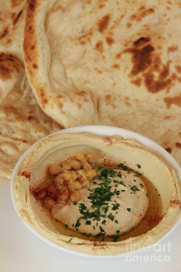 Humus Photograph - A serving of Humus by PhotoStock-Israel