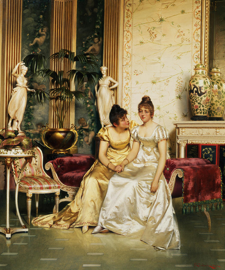 Shared Painting - A Shared Confidence by Joseph Frederick Charles Soulacroix