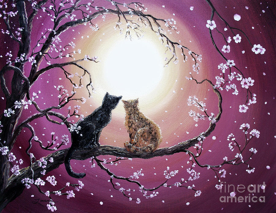 Zen Painting - A Shared Moment by Laura Iverson