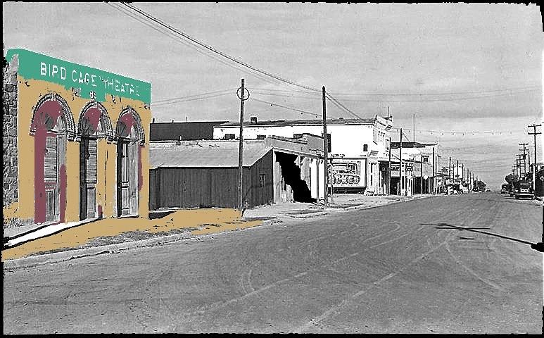 A Shuttered Birdcage Theater Tombstone Arizona In The Late 1920s. Photograph