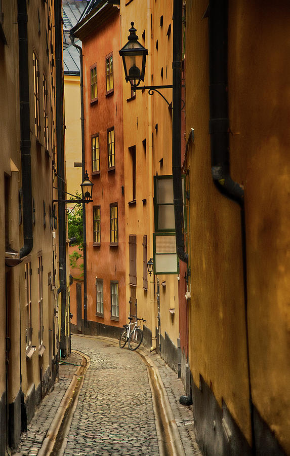 A Side Street In Stockholm Photograph