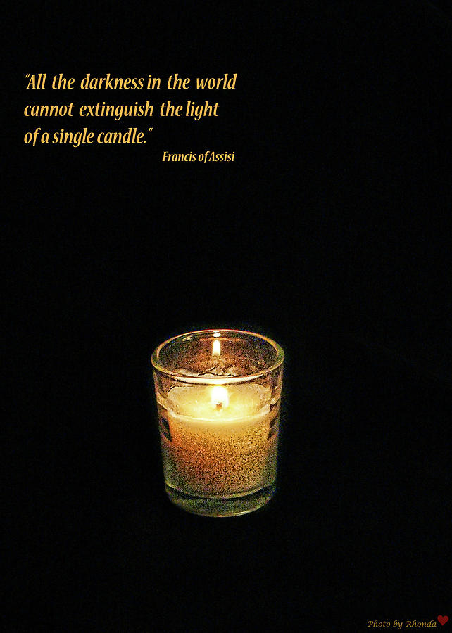 A Single Candle Photograph by Rhonda McDougall