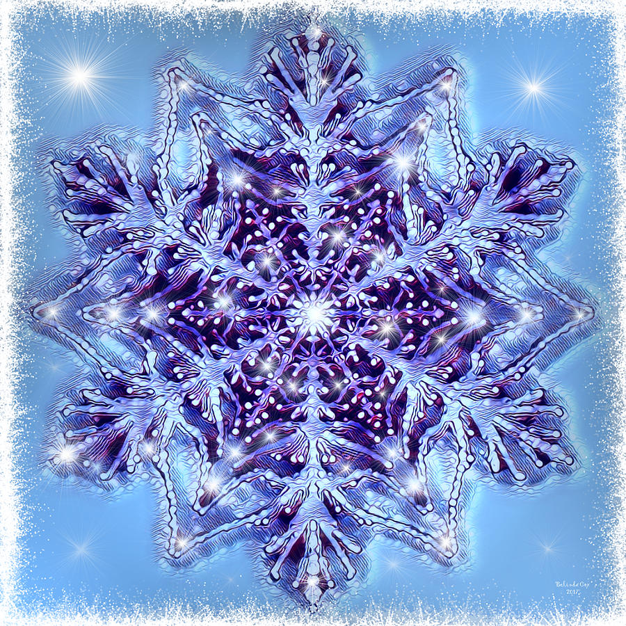 A single Snowflake Digital Art by Artful Oasis