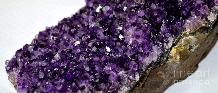 Amethyst Photograph - A Slice of Amethyst by Mary Deal