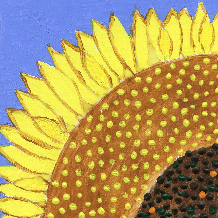 A Slice Of Sunflower Painting by Deborah Boyd