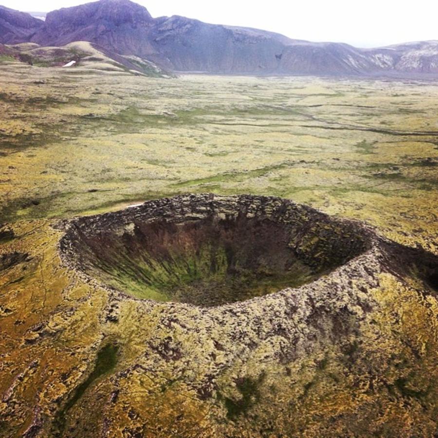 Nature Photograph - A Small #crater In South #iceland by Elisa Bjort Gudjonsdottir