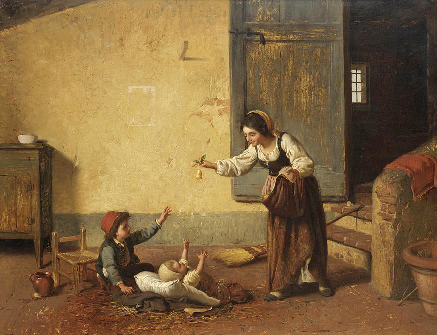 A Small Gift Painting by Gaetano Chierici