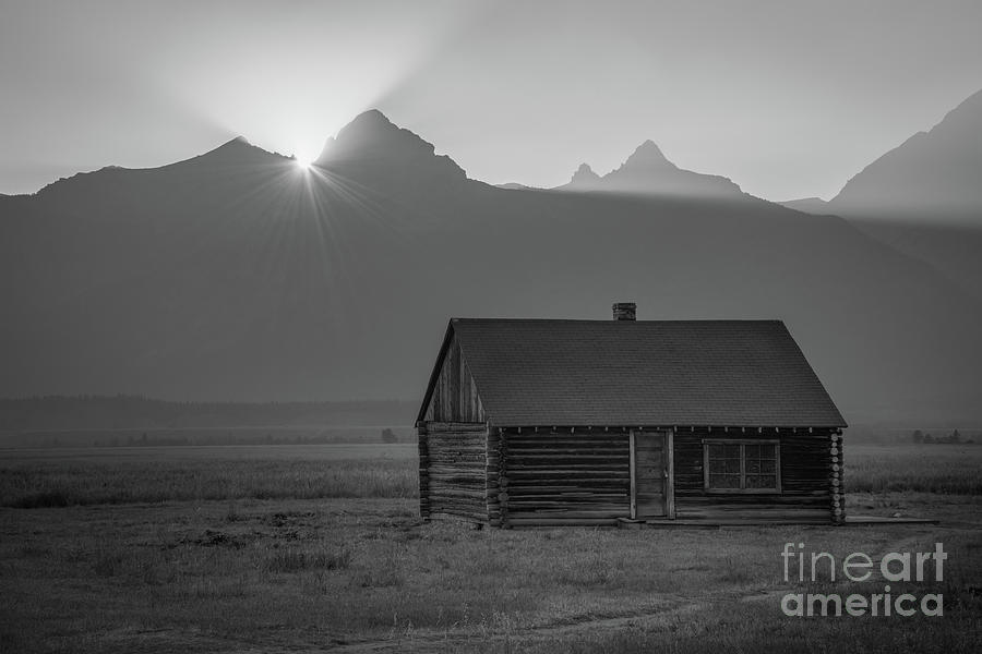 A Small Home On Mormon Row BW Photograph by Michael Ver Sprill