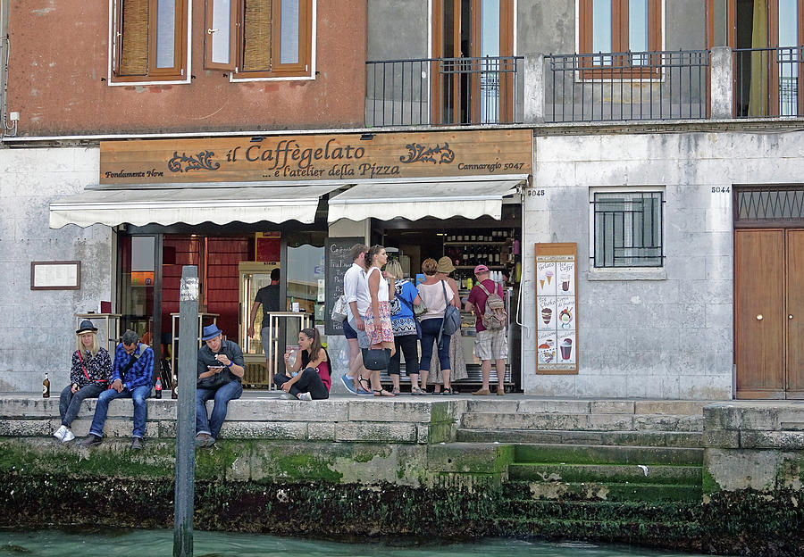 A Small Pizza Ristorante In The Cannaregio District Of Venice, Italy Photograph by Rick Rosenshein
