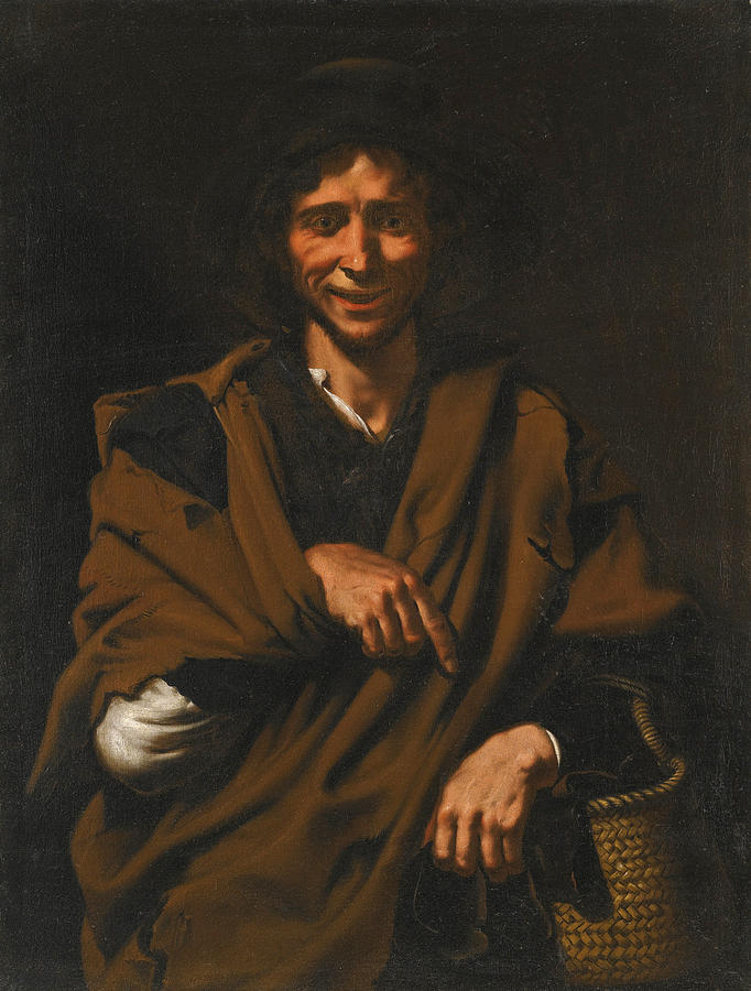 A Smiling Beggar Painting by Master of the Gamblers