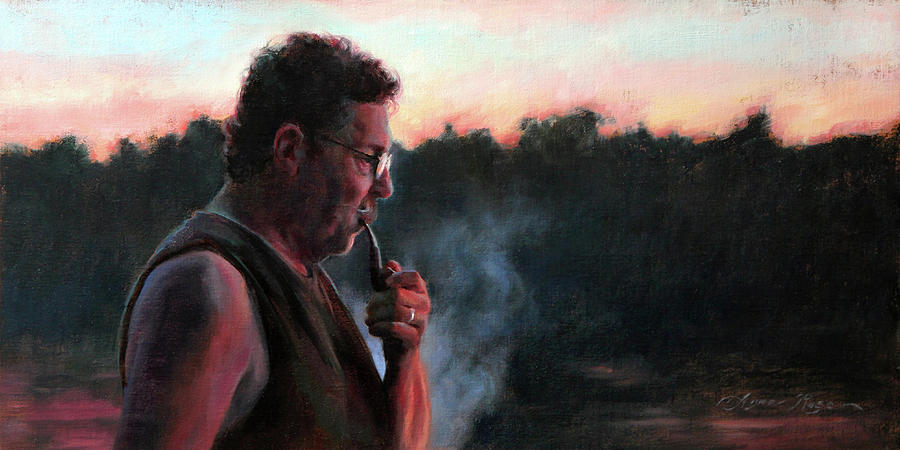 Summer Painting - A Smoke at Dusk by Anna Rose Bain