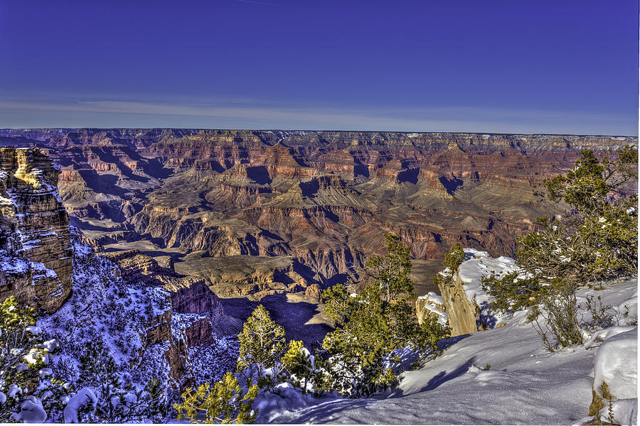 A Snowy Grand Canyon Photograph by Harry B Brown