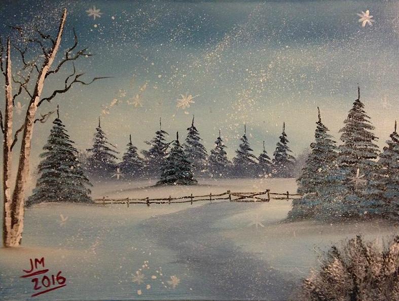 A Snowy Path Painting by Jesse Meyer - Fine Art America