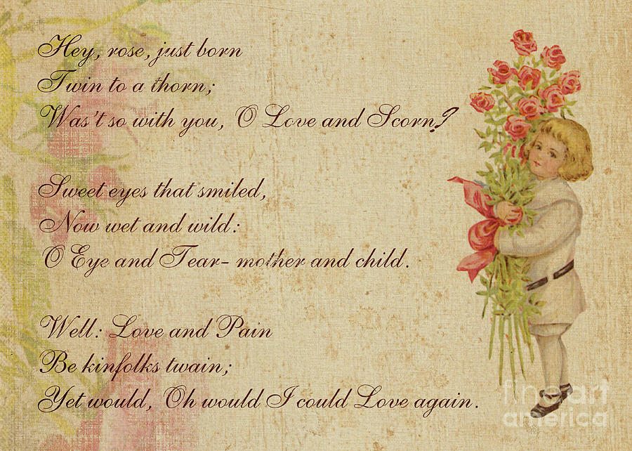A Song Of Love By Sidney Lanier Digital Art by Olga Hamilton