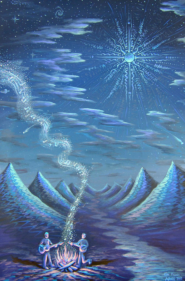 A Song Seldom Played to the Moons Healing Gaze Painting by Jim Figora