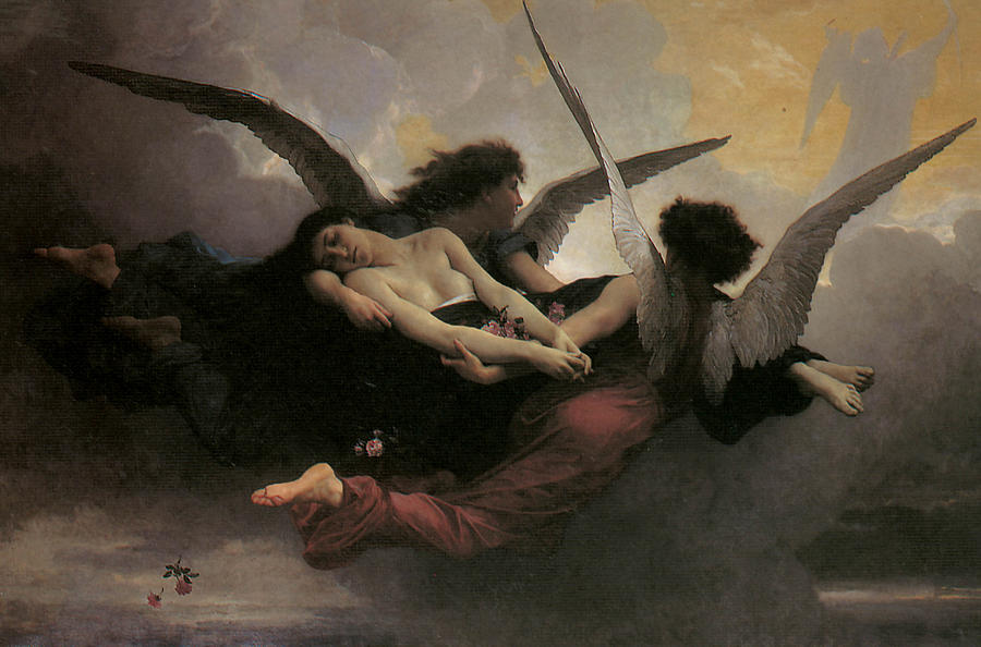 Adolphe William Bouguereau Painting - A Soul Brought to Heaven by Adolphe William Bouguereau