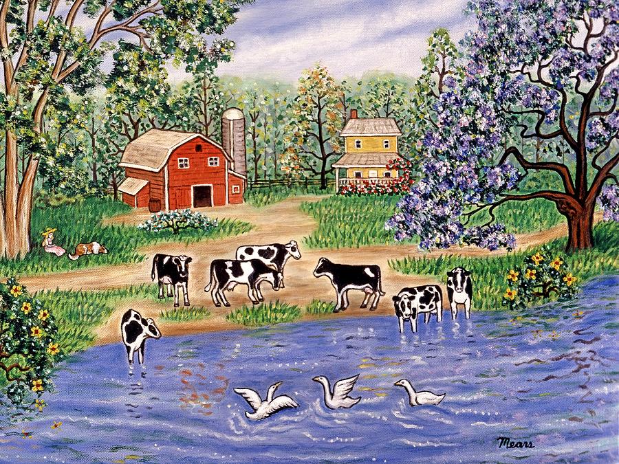 Landscape Painting - A Spring Afternoon by Linda Mears