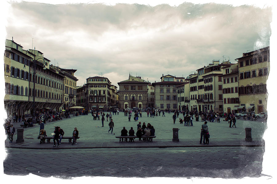 A Square in Florence Italy Photograph by Wade Brooks