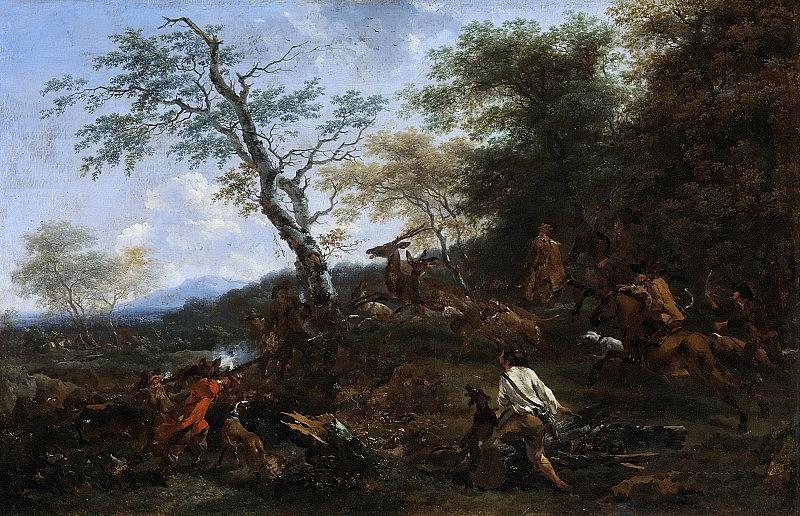 A Stag Hunt Nicolaes Claes Pietersz Berchem Digital Art By Eloisa 