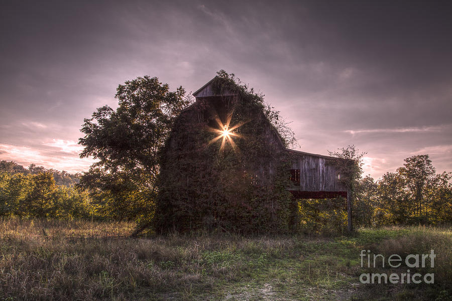 Sunset Photograph - A Star is Barn by Larry Braun