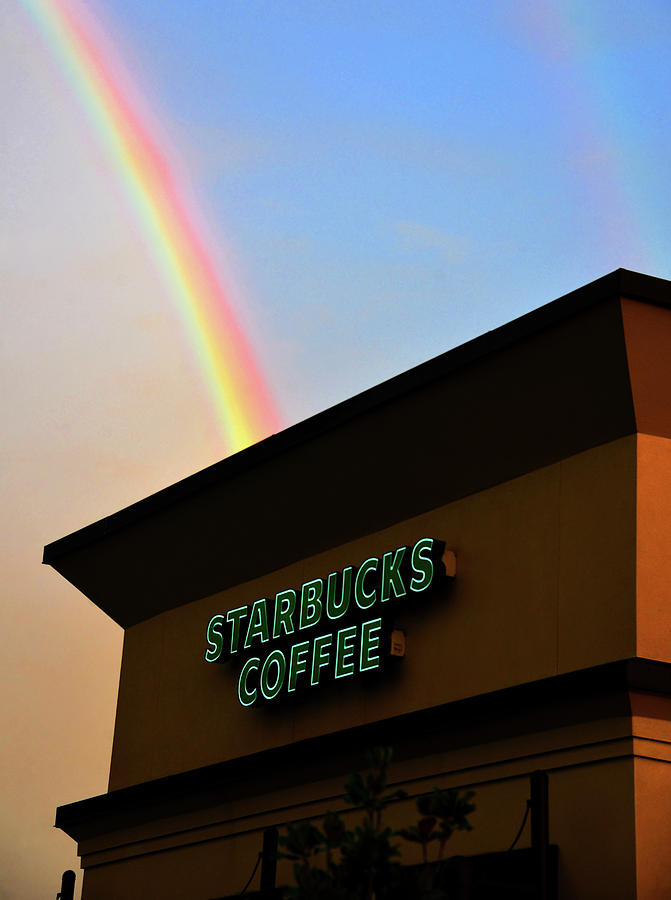 A Starbucks Rainbow Photograph by David Lee Thompson