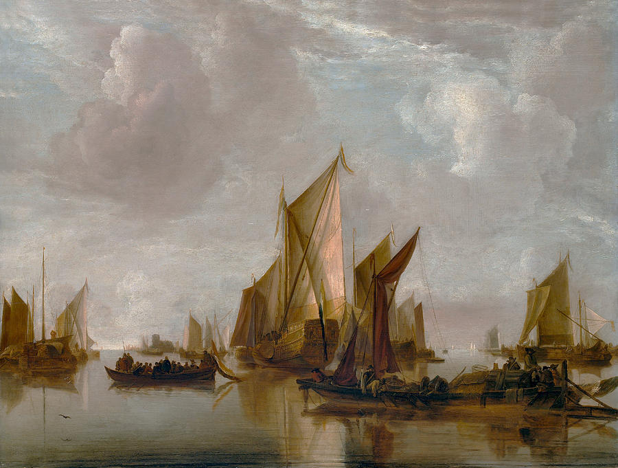 A State Yacht and Other Craft Photograph by Jan van de Cappelle