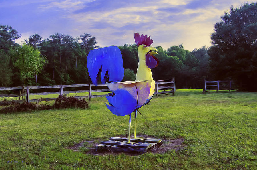 Chicken Digital Art - A Steel Hard Cock by Joe Paradis