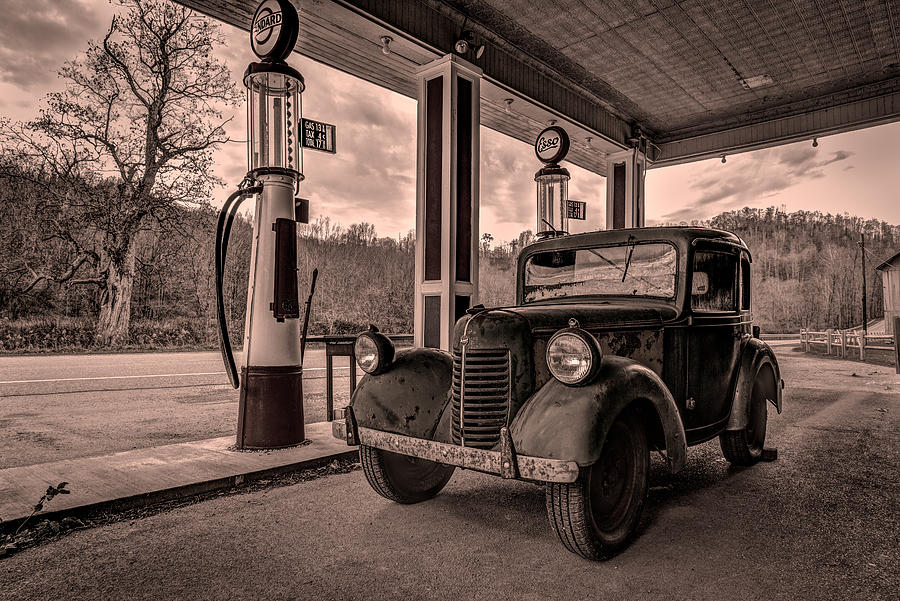 Antique Car Photograph - A Step Back in Time by Rick Strobaugh