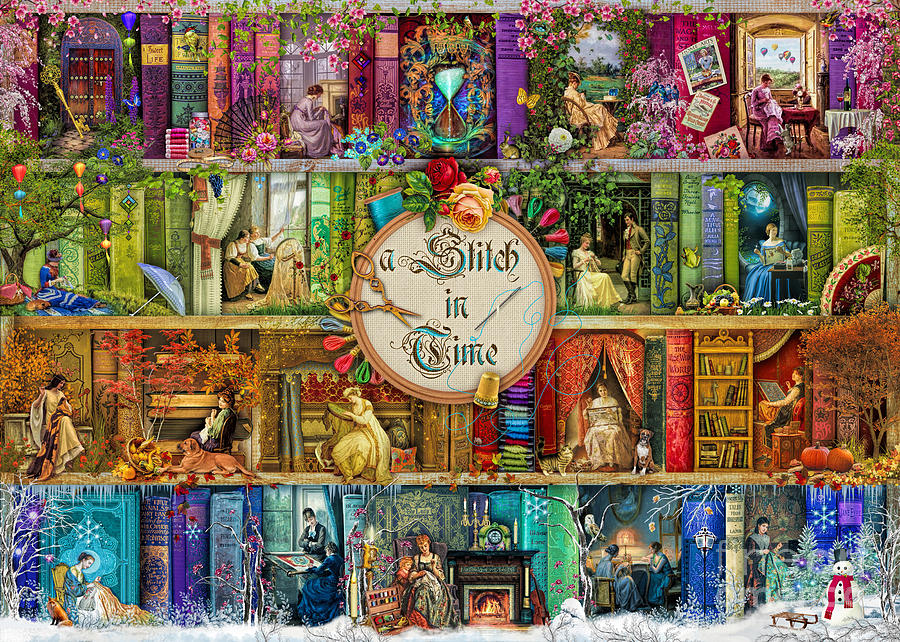 Book Digital Art - A Stitch in Time by MGL Meiklejohn Graphics Licensing