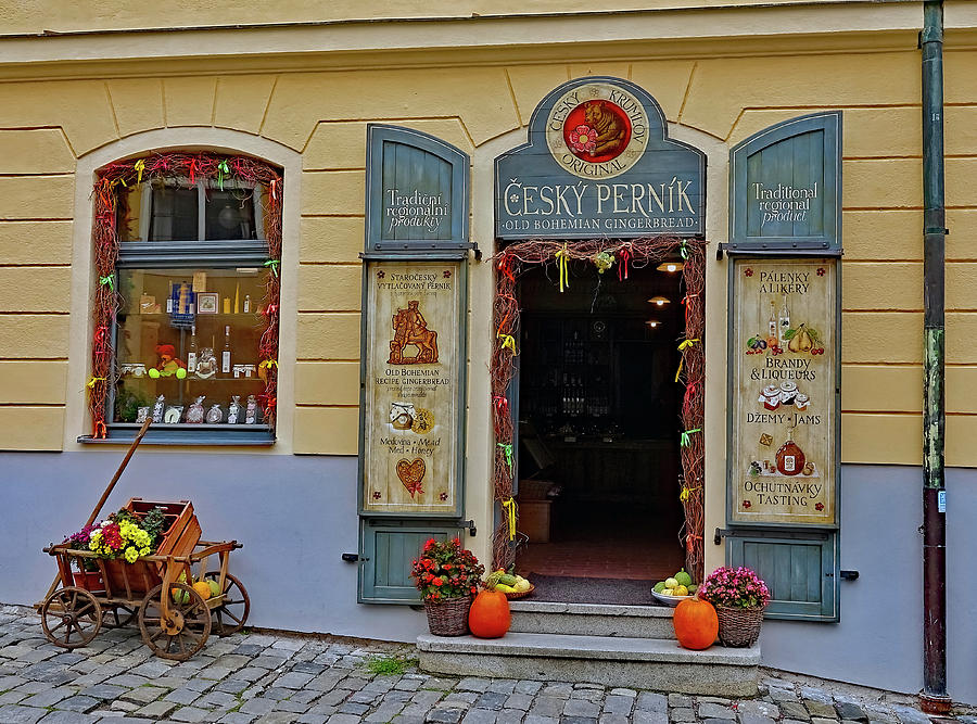 A Store In The Cesky Krumlov Castle Area In The Czech Republic Photograph by Rick Rosenshein