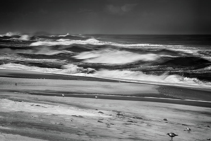 A Storm is Coming Outer Banks BW Photograph by Dan Carmichael