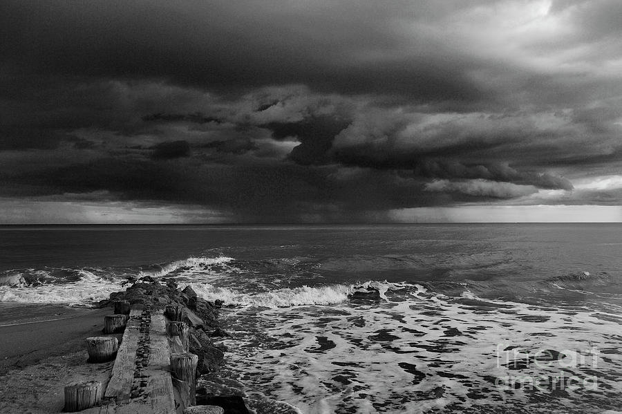 Nature Photograph - A Storm Offshore by Skip Willits