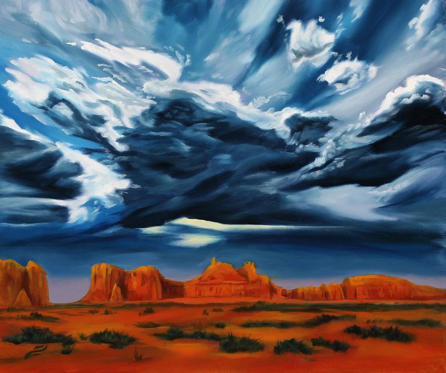 A Stormy Evening Painting by Sandi Snead