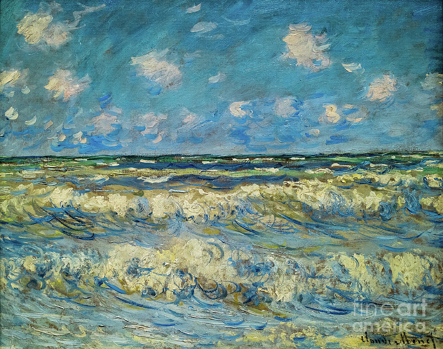 A Stormy Sea by Claude Monet Painting by Claude Monet