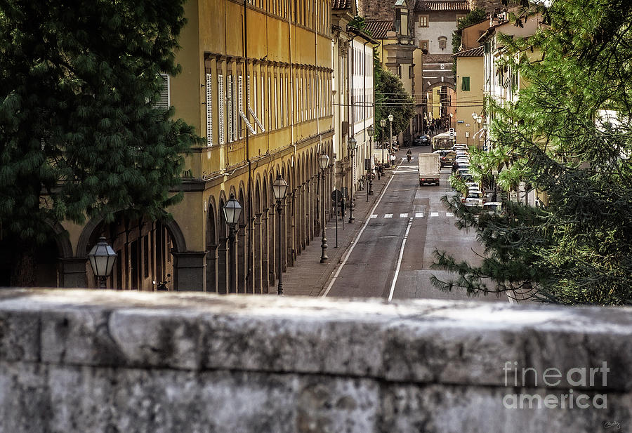 Architecture Photograph - A Street in Lucca by Prints of Italy