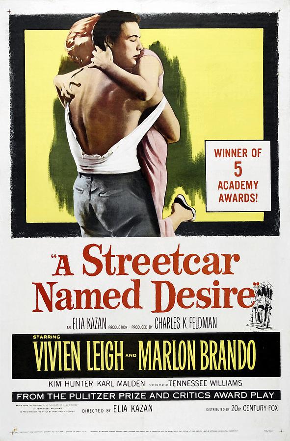 Heat Movie Painting - A Streetcar Named Desire portrait poster by Vintage Collectables